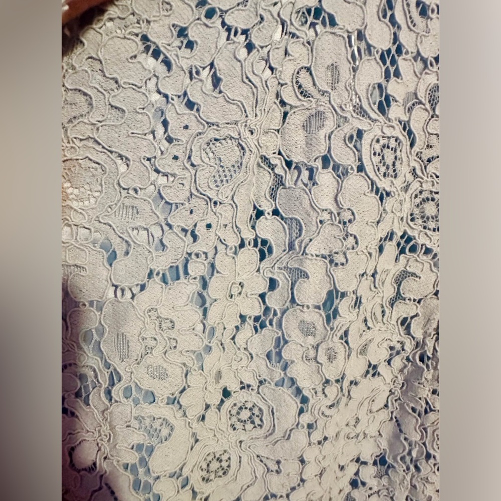 Bardot | Karlie Powder Blue Lace Cold Shoulder Dress, Size US6 - Picture 5 of 8